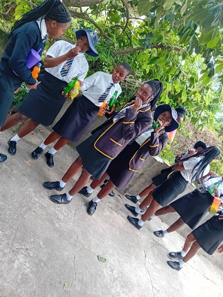 Youth volunteers taking part in community outreach for older adults